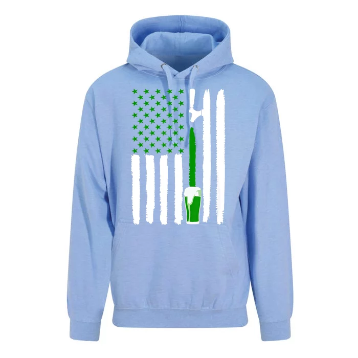 Green Beer American Flag St PatrickS Day Unisex Surf Hoodie