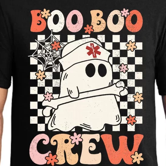 Groovy Boo Boo Crew Nurse Ghost Paramedic EMT EMS Halloween Pajama Set