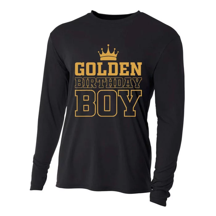 Golden Birthday Boy Birthday Party Decoration Cooling Performance Long Sleeve Crew