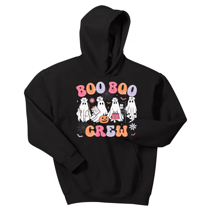 Groovy Boo Boo Crew Nurse Funny Ghost Women Halloween Nurse Kids Hoodie