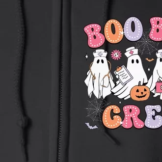 Groovy Boo Boo Crew Nurse Funny Ghost Women Halloween Nurse Full Zip Hoodie