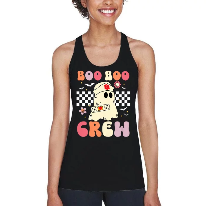 Groovy Boo Boo Crew Nurse Funny Ghost Women Halloween Nurse Women's Racerback Tank