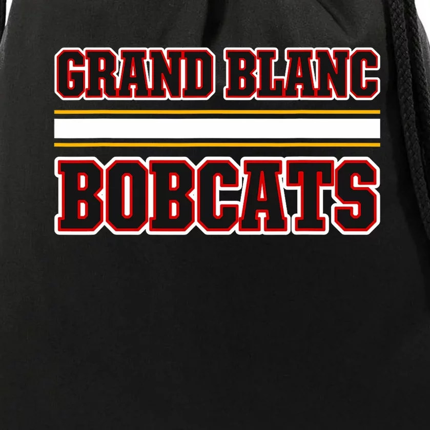 Grand Blanc Bobcats Horizontal Stripes Drawstring Bag