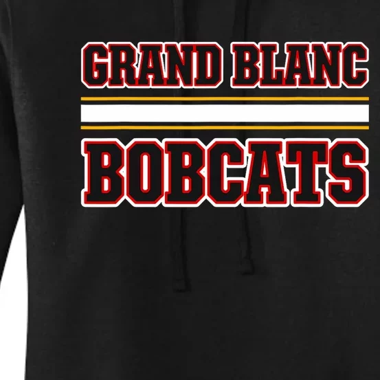 Grand Blanc Bobcats Horizontal Stripes Women's Pullover Hoodie