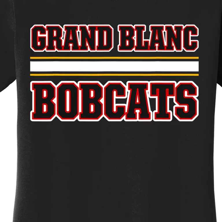 Grand Blanc Bobcats Horizontal Stripes Women's T-Shirt