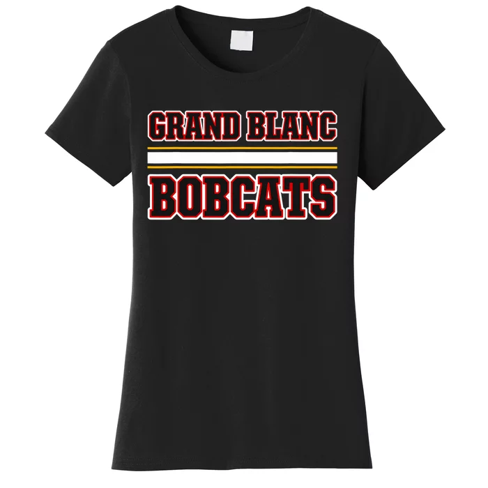 Grand Blanc Bobcats Horizontal Stripes Women's T-Shirt