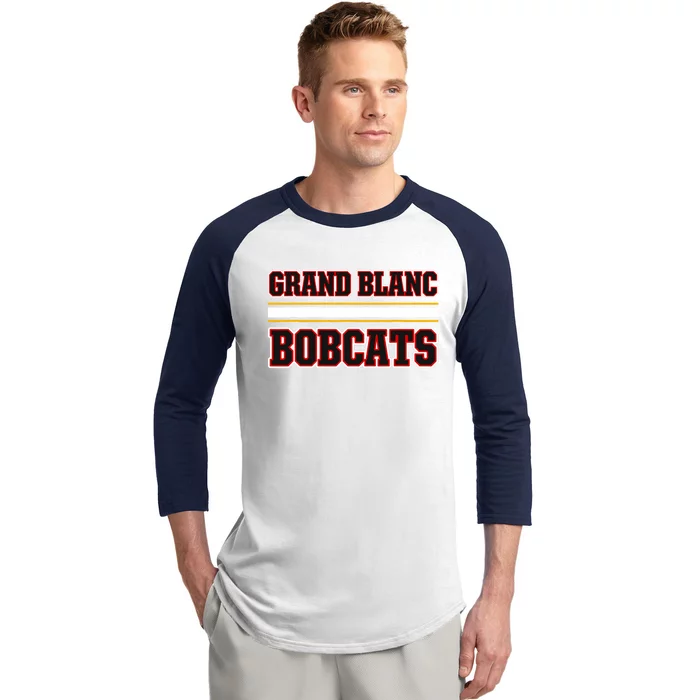 Grand Blanc Bobcats Horizontal Stripes Baseball Sleeve Shirt