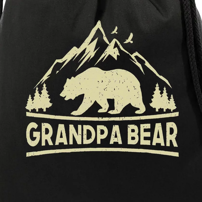 Grandpa Bear Bear Matching Family Camping Gift Drawstring Bag