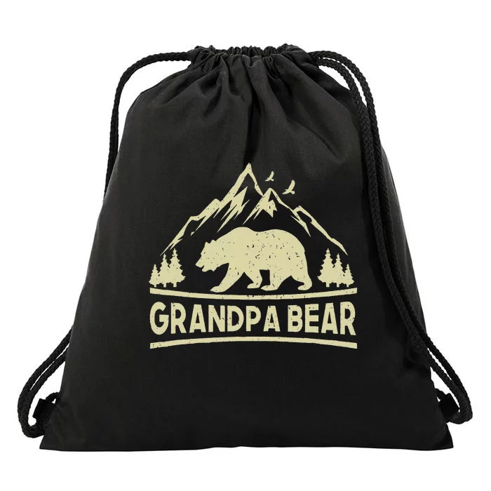 Grandpa Bear Bear Matching Family Camping Gift Drawstring Bag