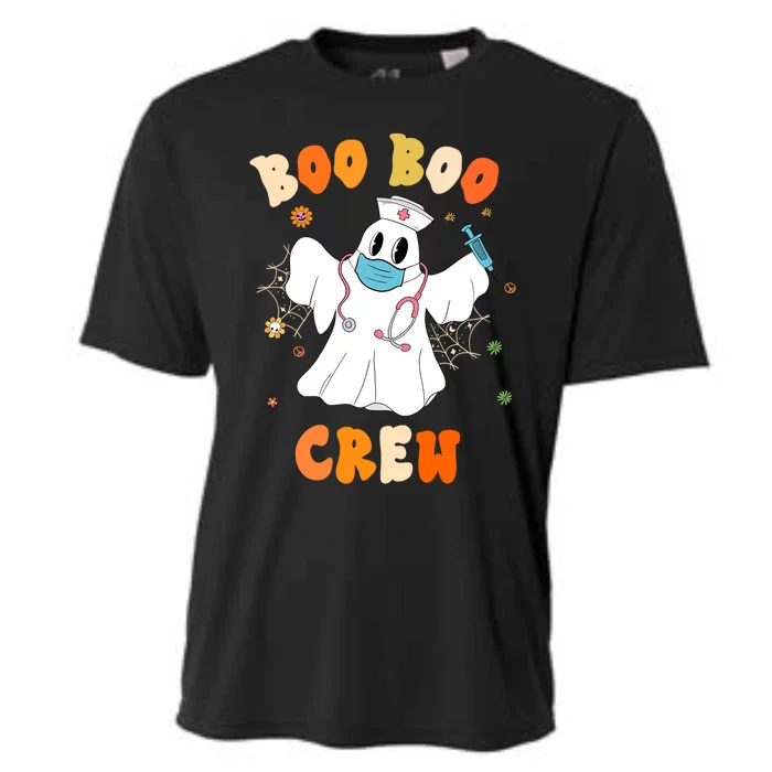 Groovy Boo Boo Crew Nurse Funny Ghost Halloween Nurse Gift Cooling Performance Crew T-Shirt