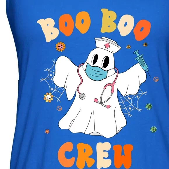 Groovy Boo Boo Crew Nurse Funny Ghost Halloween Nurse Gift Ladies Essential Flowy Tank