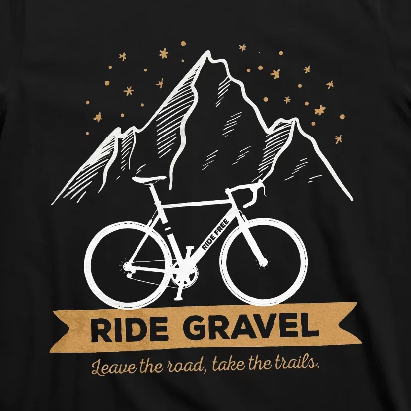 Gravel Bike Bikepacking and Cyclocross Bicyclist T-Shirt