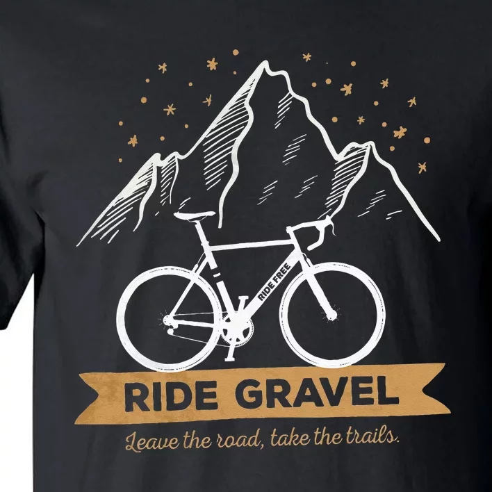 Gravel Bike Bikepacking and Cyclocross Bicyclist Tall T-Shirt