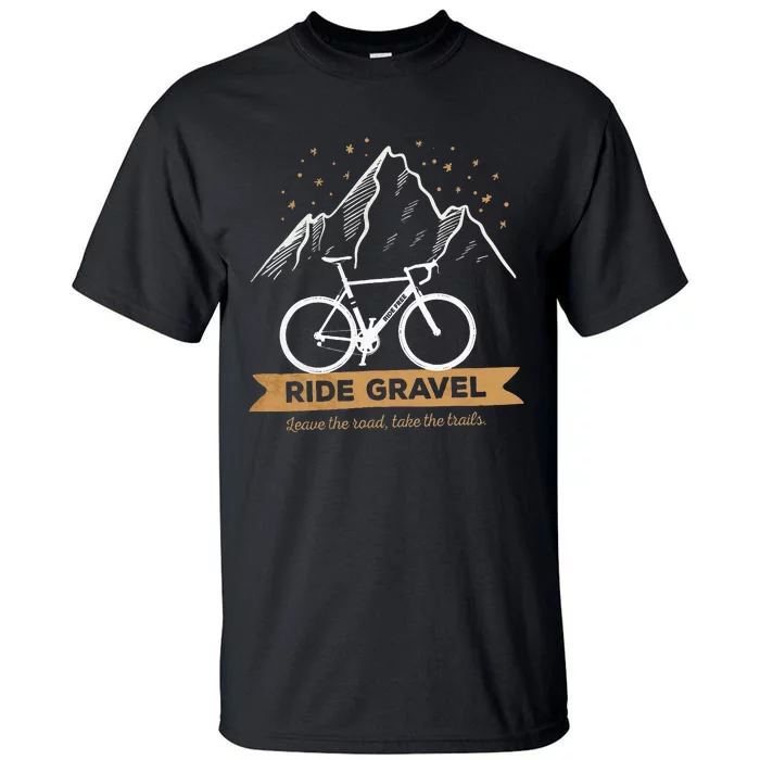 Gravel Bike Bikepacking and Cyclocross Bicyclist Tall T-Shirt