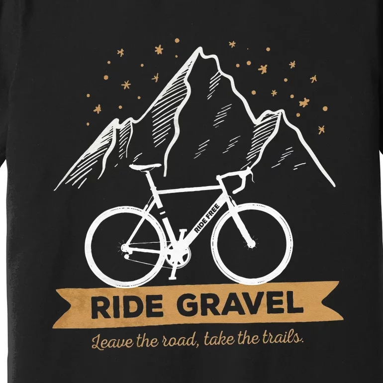 Gravel Bike Bikepacking and Cyclocross Bicyclist Premium T-Shirt