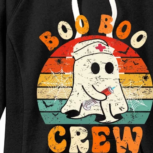 Groovy Boo Boo Crew Nurse Funny Ghost Halloween Nurse Women's Fleece Hoodie