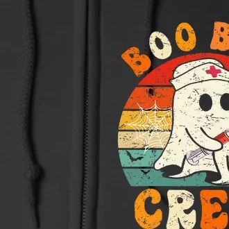 Groovy Boo Boo Crew Nurse Funny Ghost Halloween Nurse Full Zip Hoodie