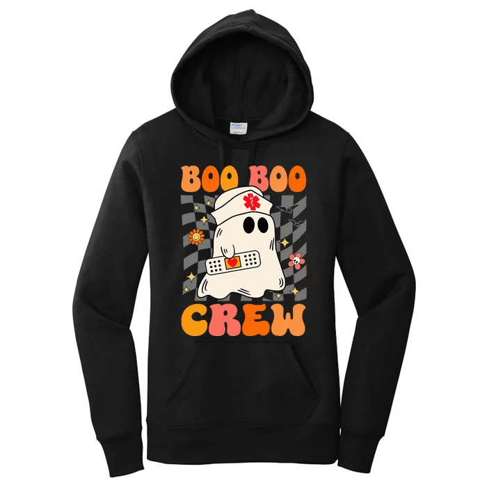 Groovy Boo Boo Crew Nurse Funny Ghost Halloween Nurse Women's Pullover Hoodie