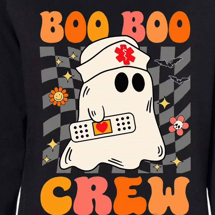 Groovy Boo Boo Crew Nurse Funny Ghost Halloween Nurse Womens California Wash Sweatshirt