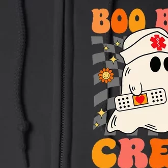 Groovy Boo Boo Crew Nurse Funny Ghost Halloween Nurse Full Zip Hoodie