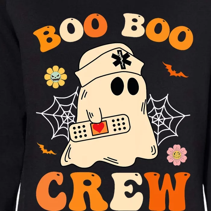 Groovy Boo Boo Crew Nurse Funny Ghost Halloween Nurse Womens California Wash Sweatshirt