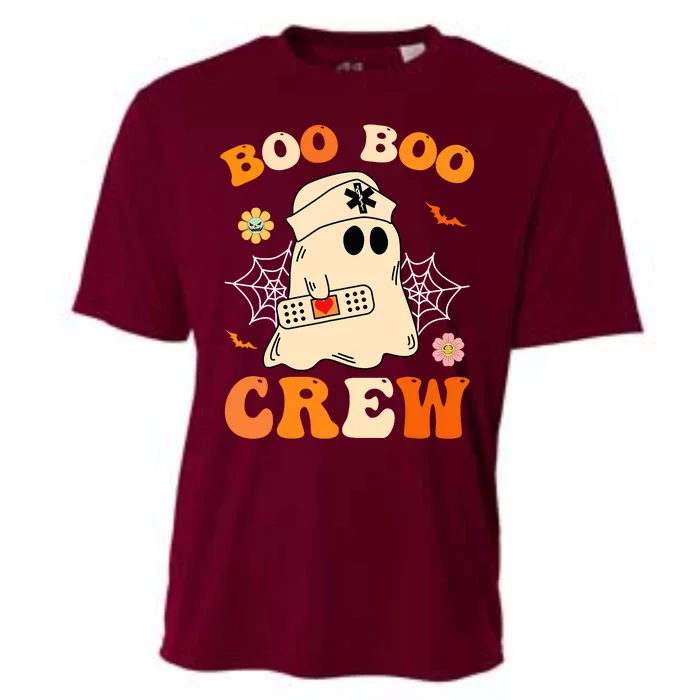 Groovy Boo Boo Crew Nurse Funny Ghost Halloween Nurse Cooling Performance Crew T-Shirt