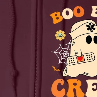 Groovy Boo Boo Crew Nurse Funny Ghost Halloween Nurse Full Zip Hoodie