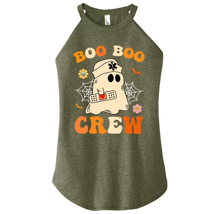 Groovy Boo Boo Crew Nurse Funny Ghost Halloween Nurse Women’s Perfect Tri Rocker Tank