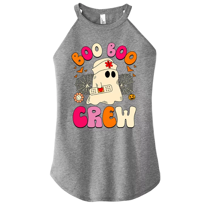 Groovy Boo Boo Crew Nurse Funny Ghost Halloween Nurse Gift Women’s Perfect Tri Rocker Tank