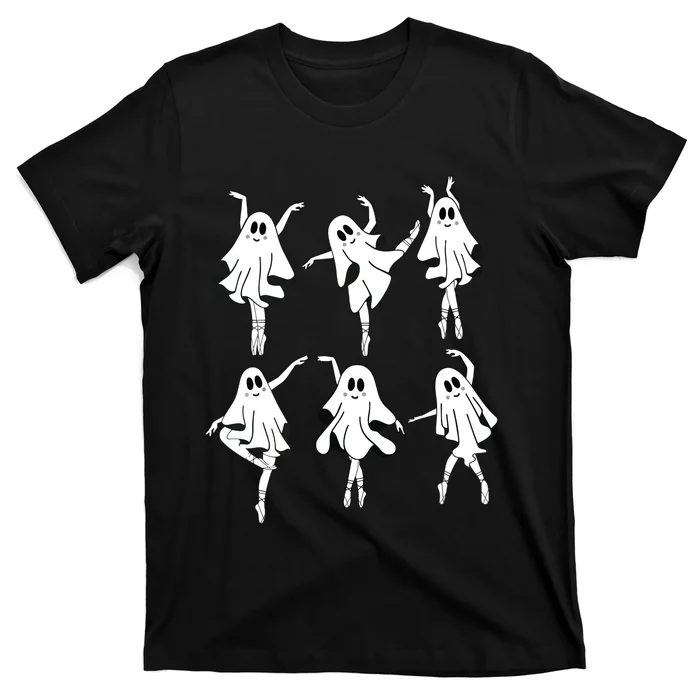 Ghost Ballerinas Ballet Dance Halloween Spooky Dance Teacher T-Shirt