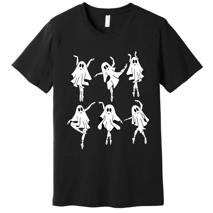 Ghost Ballerinas Ballet Dance Halloween Spooky Dance Teacher Premium T-Shirt