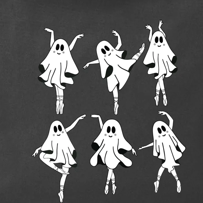 Ghost Ballerinas Ballet Dance Halloween Spooky Dance Teacher Zip Tote Bag