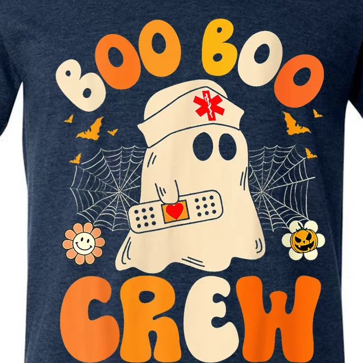 Groovy Boo Boo Crew Nurse Funny Ghost Wo Halloween Nurse V-Neck T-Shirt