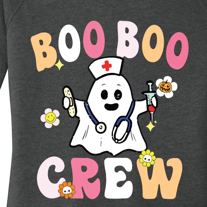 Groovy Boo Boo Crew Cute Ghost Halloween Costume Nurse Gift Women's Perfect Tri Tunic Long Sleeve Shirt