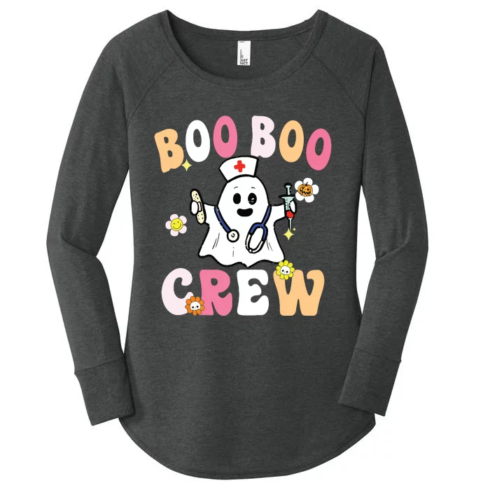 Groovy Boo Boo Crew Cute Ghost Halloween Costume Nurse Gift Women's Perfect Tri Tunic Long Sleeve Shirt