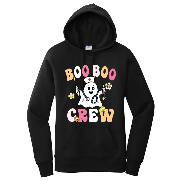 Groovy Boo Boo Crew Cute Ghost Halloween Costume Nurse Gift Women's Pullover Hoodie