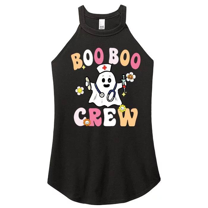 Groovy Boo Boo Crew Cute Ghost Halloween Costume Nurse Gift Women’s Perfect Tri Rocker Tank