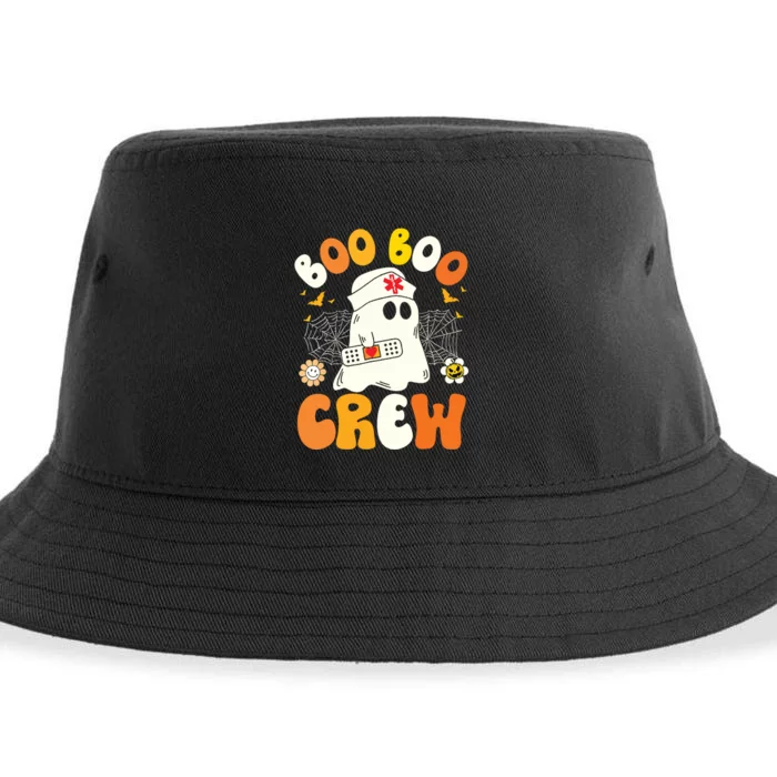 Groovy Boo Boo Crew Nurse Funny Ghost Halloween Nurse Sustainable Bucket Hat