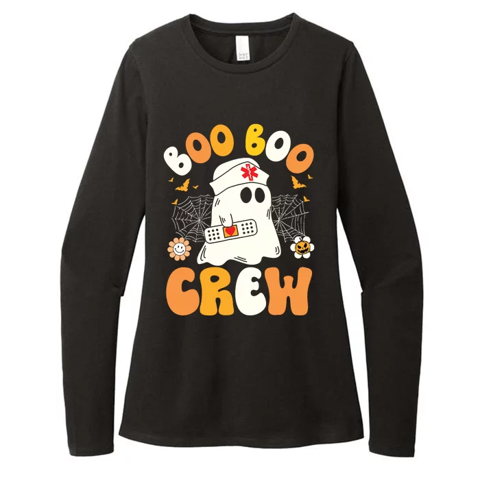 Groovy Boo Boo Crew Nurse Ghost Halloween Funny Nursing Gift Womens CVC Long Sleeve Shirt