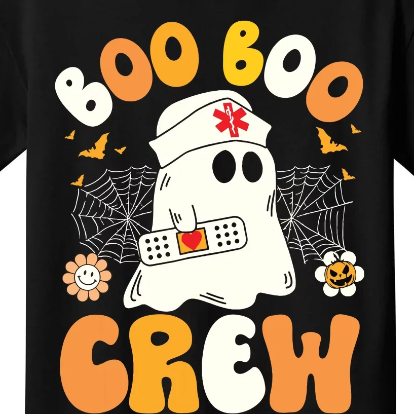 Groovy Boo Boo Crew Nurse Ghost Halloween Funny Nursing Gift Kids T-Shirt