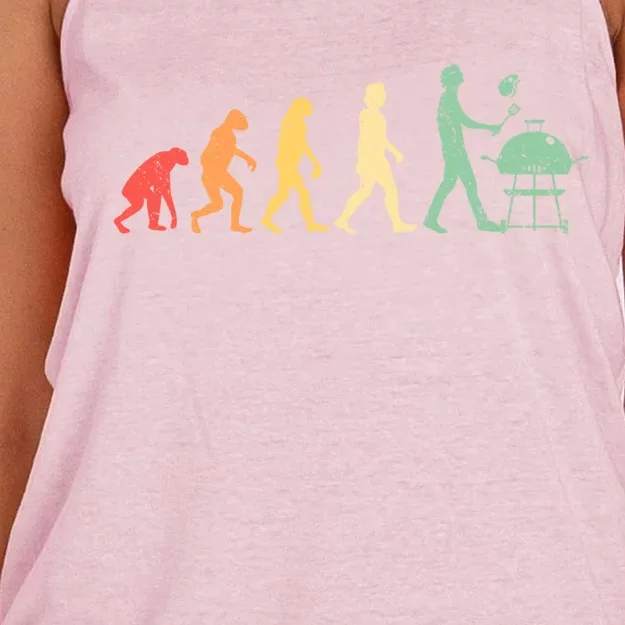 Grilling Barbecue Bbq Grill Barbecue Funny Gift Women's Knotted Racerback Tank