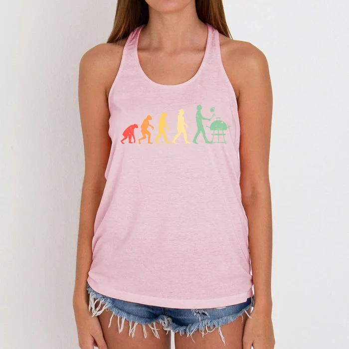 Grilling Barbecue Bbq Grill Barbecue Funny Gift Women's Knotted Racerback Tank