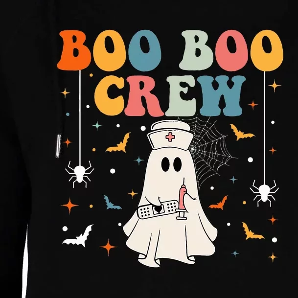 Groovy Boo Boo Crew For Cna Er Rn Lpn Womens Funnel Neck Pullover Hood