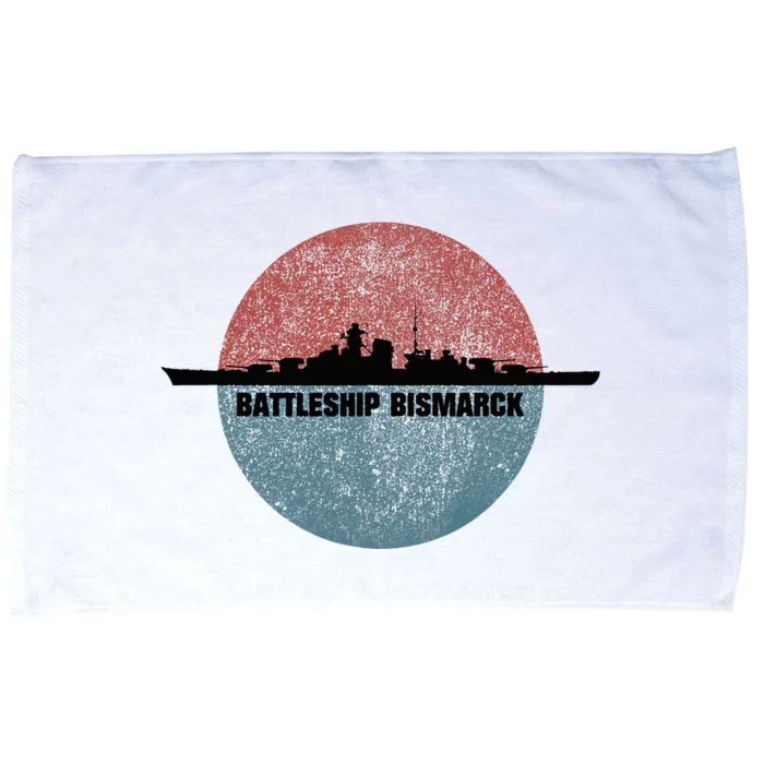 German Battleship Bismarck Ww2 Ship Microfiber Hand Towel