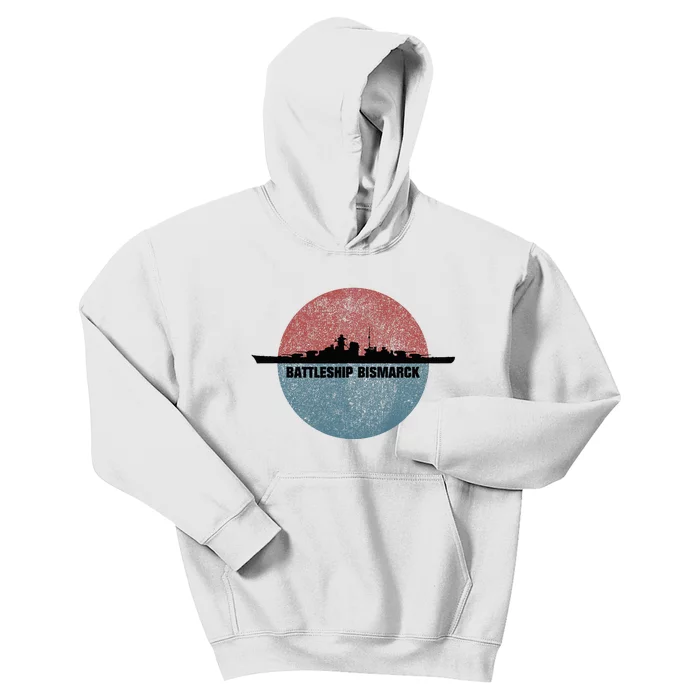 German Battleship Bismarck Ww2 Ship Kids Hoodie