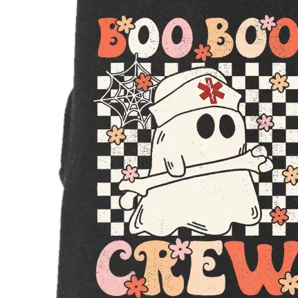 Groovy Boo Boo Crew Nurse Ghost Paramedic EMT EMS Halloween Doggie 3-End Fleece Hoodie