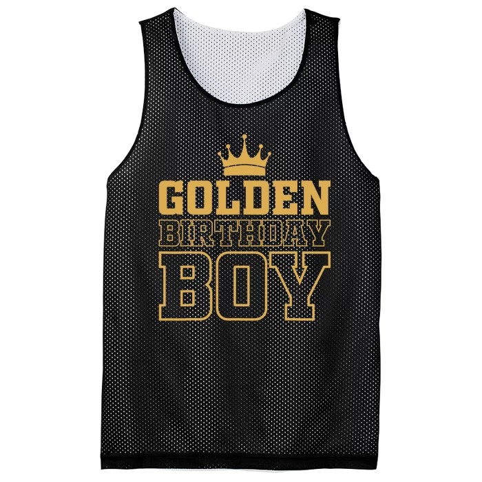 Golden Birthday Boy Birthday Party Decoration Bday Mesh Reversible Basketball Jersey Tank