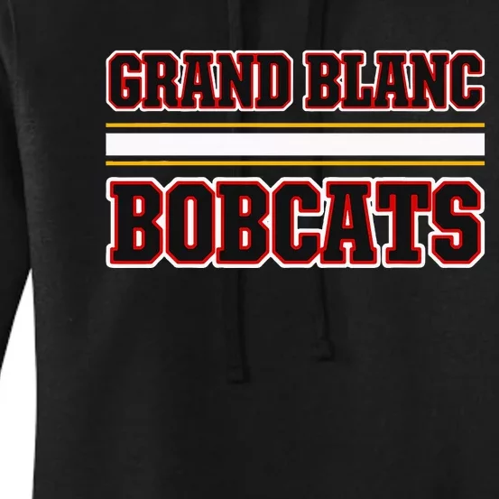 Grand Blanc Bobcats Horizontal Stripes Women's Pullover Hoodie