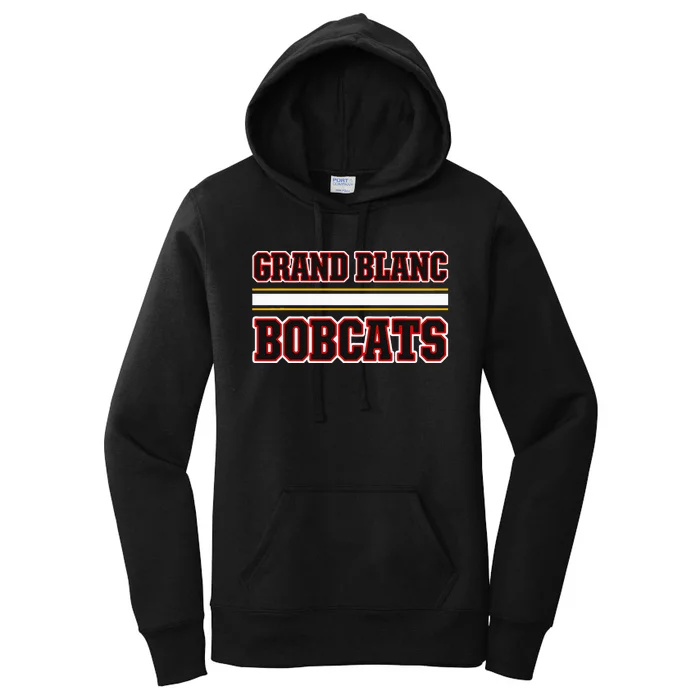 Grand Blanc Bobcats Horizontal Stripes Women's Pullover Hoodie