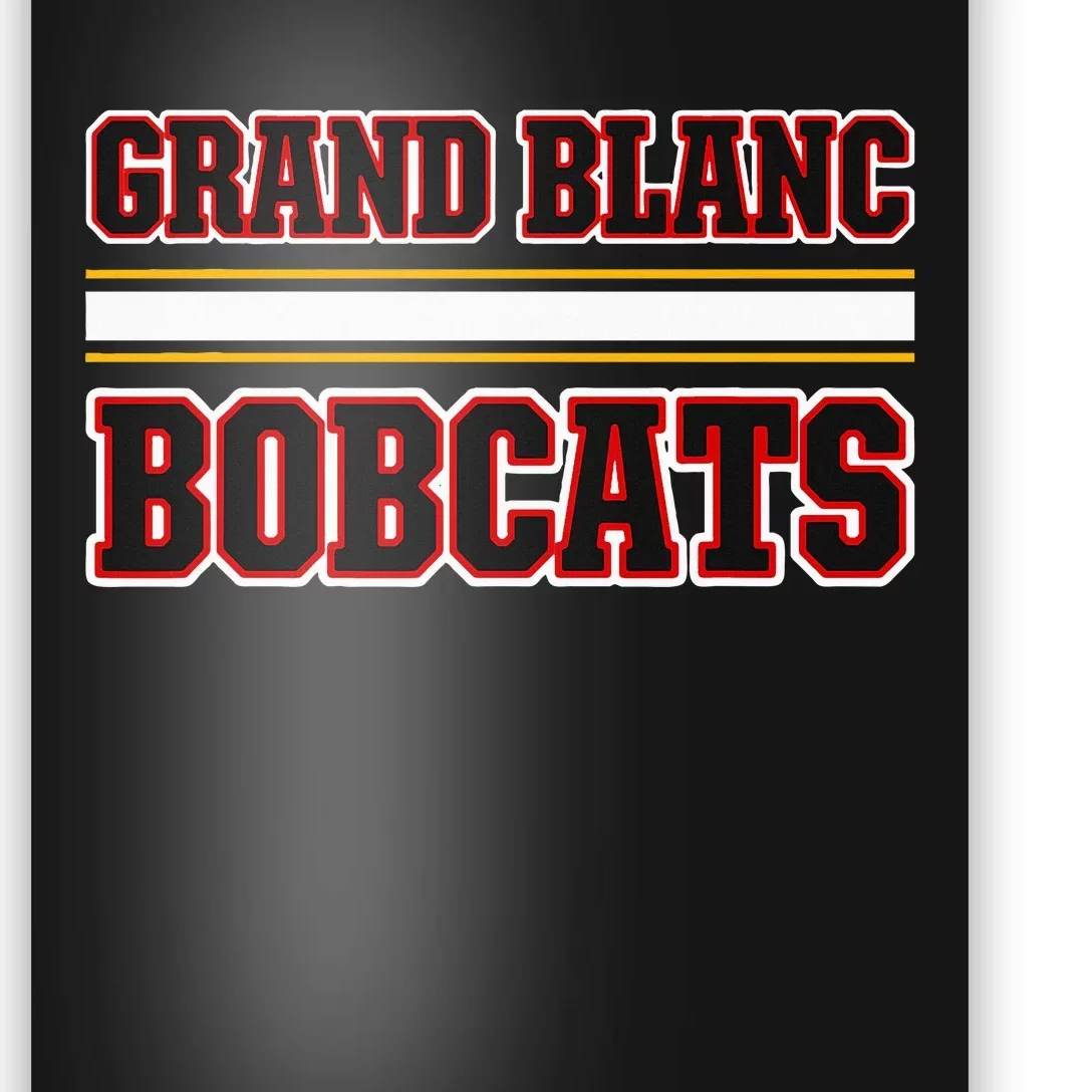 Grand Blanc Bobcats Horizontal Stripes Poster